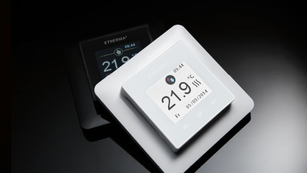 ETHERMA eTOUCH ECO inbouwthermostaat met weekprogramma voor het regelen van infraroodverwarming en vloerverwarming
